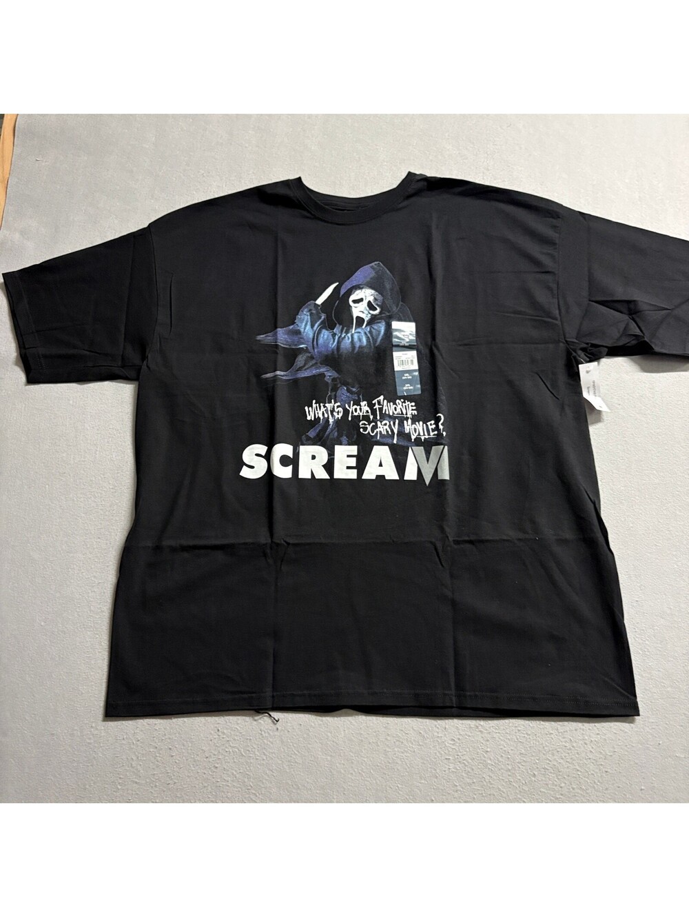 Scream Ghostface Scary Movie T-Shirt Mens 3XL Black Cotton Graphic Tee New